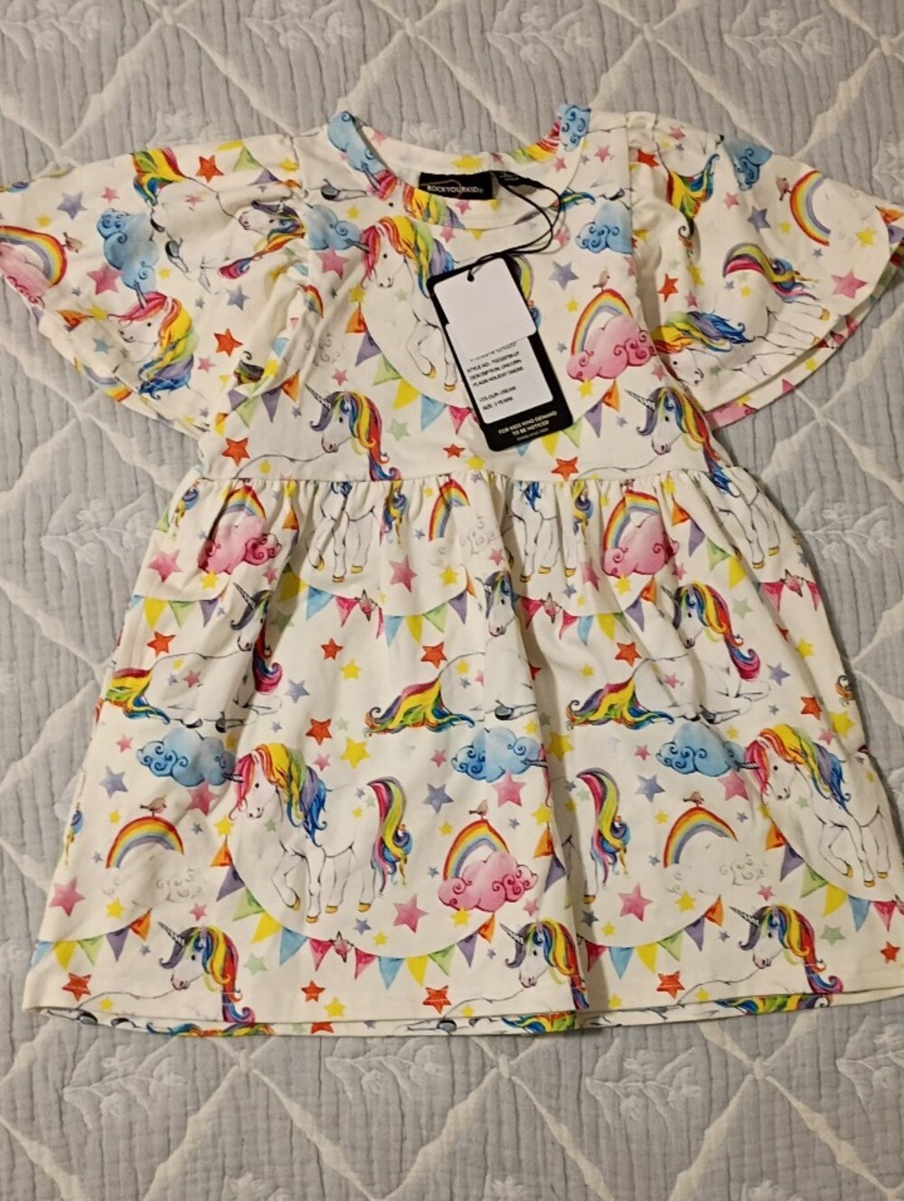 Rock Your Kid Rainbow Unicorn Dress 2Y NWT